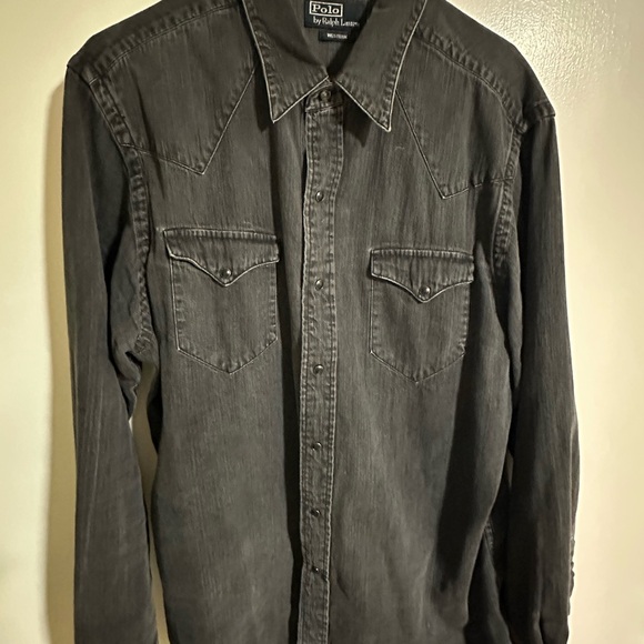 Ralph Lauren Black Denim Shirt - Picture 3 of 8